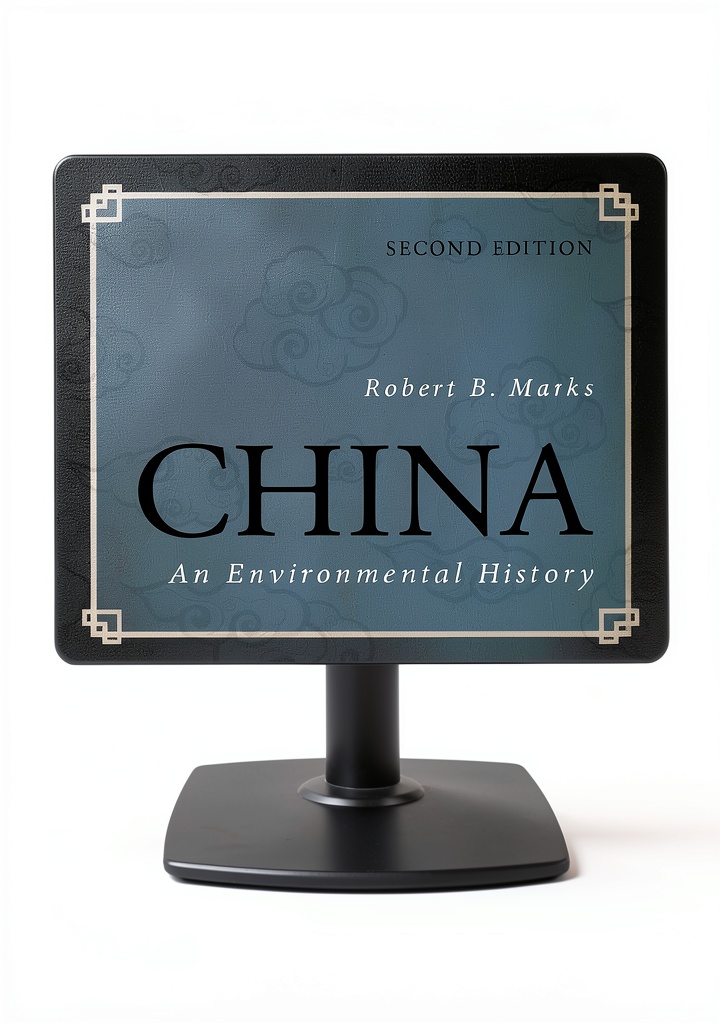 Student installing World Social Change Geography eBook RowmanLittlefield on a wooden desk