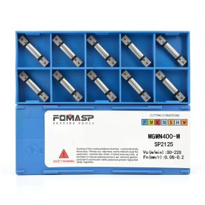 MGMN400-M Carbide Grooving Inserts for MGEHR/L and MGIVR/L Grooving Cut-Off Tool Holder, Installed with KOLORY, PVD Coating, 10pcs-0